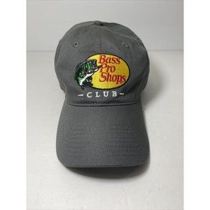 BASS PRO SHOPS "CLUB" Ball Cap Hat Gray *Brand New*